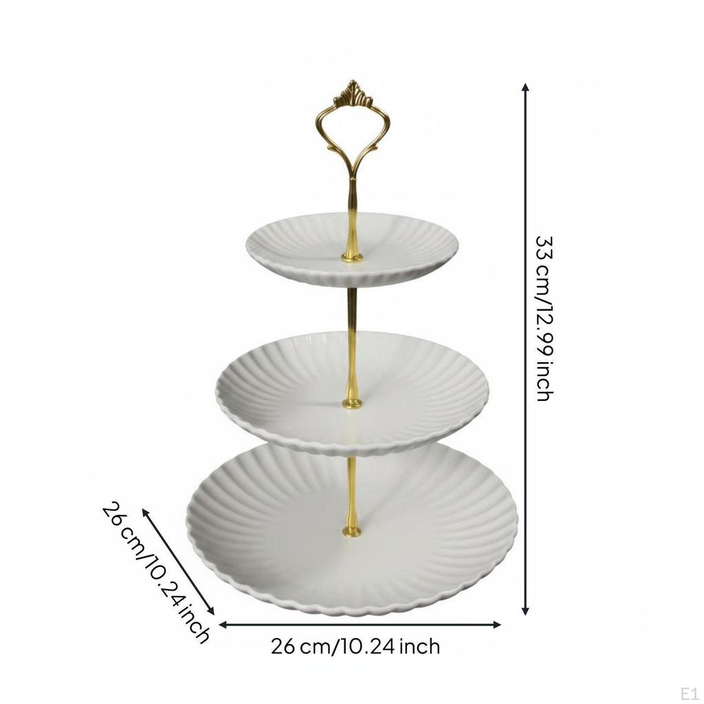 3 Tier Cake Stand EuropeanTiered Dessert MultiLayer Design Tray for Afternoon