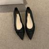 Escarpins Pointus pour Femmes 2026 Printemps/Été Talons Carrés Ouverture Peu Profonde Mode Élégant Escarpins d'Extérieur Français Zapatos De Mujer