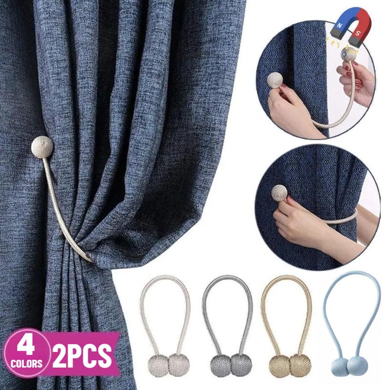 2 STÜCKE Magnetische Perle Ball Vorhang Schnallen Raffhalter Rücken Vorhang Holdbacks Schnalle Clips Stangen Haken Hause Dekorative Zubehör Neue