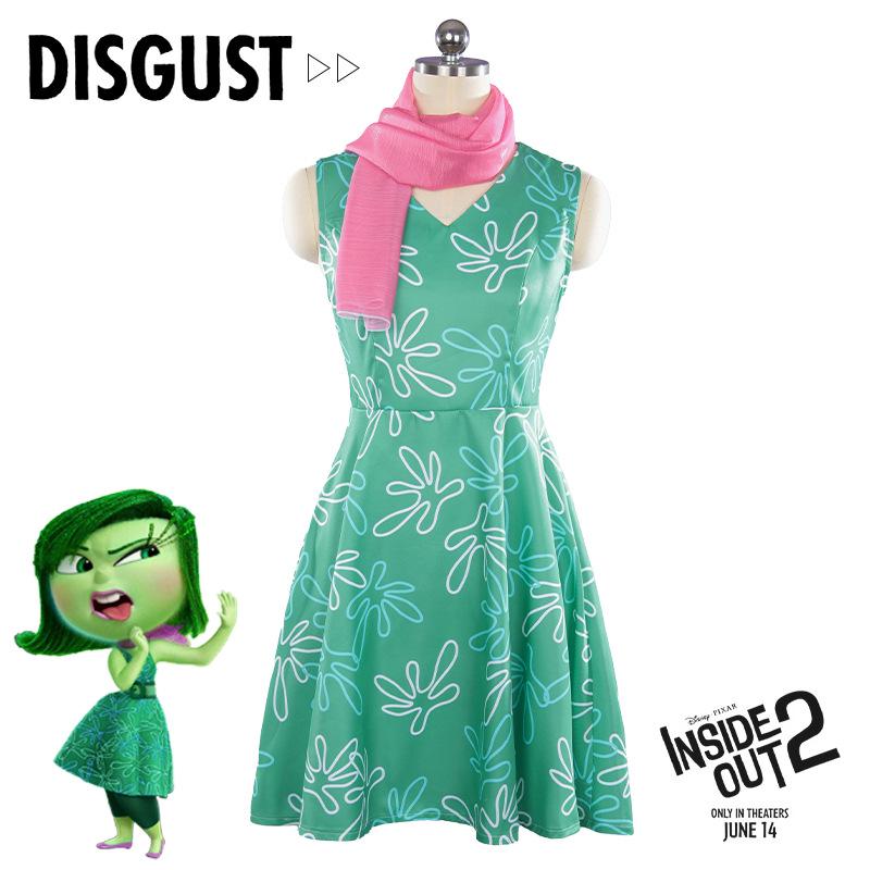 Inside Out 2: Disgust Cosplay Costume - Happy Emotion Joy for Halloween & Stage Performances