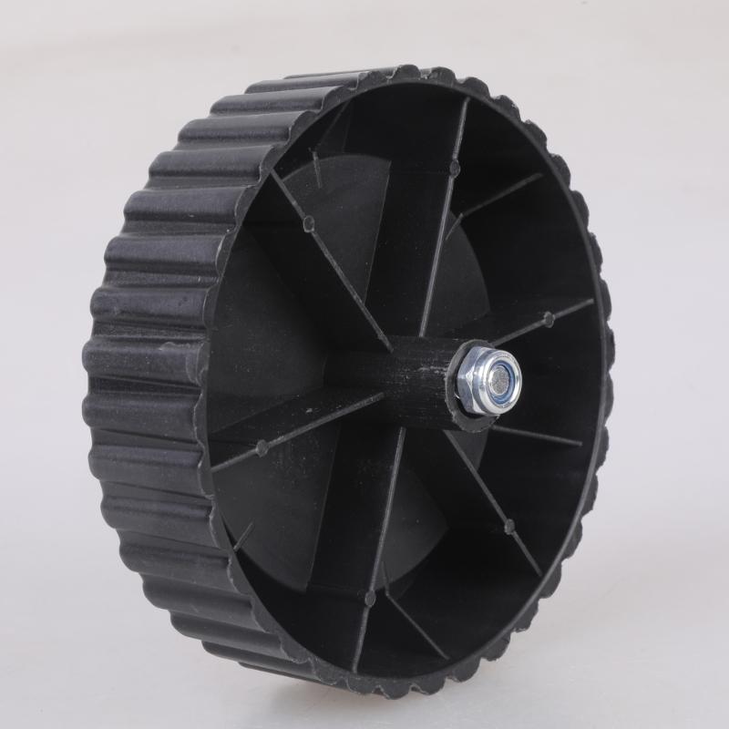 Universal Replacement Wheels For Electric Lawn Mowers 120mm Diameter Black Plastic Balancing Rollers
