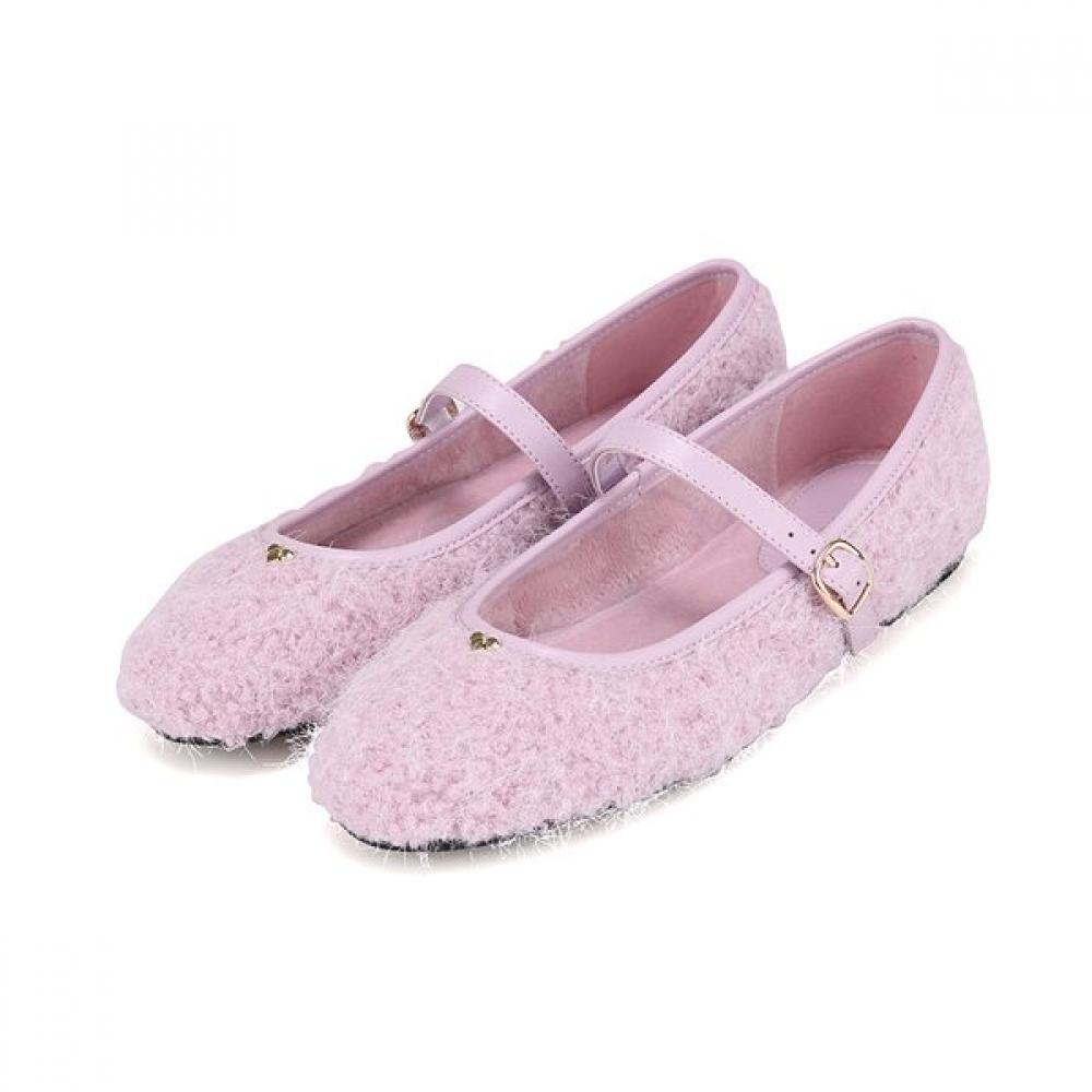Barbara Fur Texture Mary Jane Flat Bbi538pr 225mm