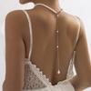 Luxury Faux Pearl Choker for Women Delicate Long Tassel Pendant Hypoallergenic Chain for Wedding Party Bikini Outings