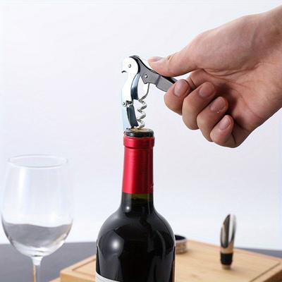 RVS Wijnopener Flesopener Wijnset Rode Wijn Flesopener Set Zeepaardje Multifunctioneel Naaldtype Vijfdelige Set
