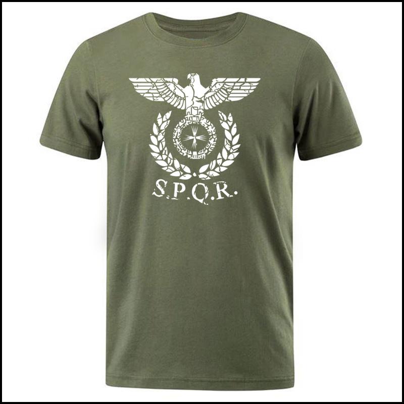 Men TShirt SPQR Roman Gladiator Imperial Golden Eagle 2024 Summer T Shirt Mens Casual Short ONeck TShirts Harajuku Tops Tees