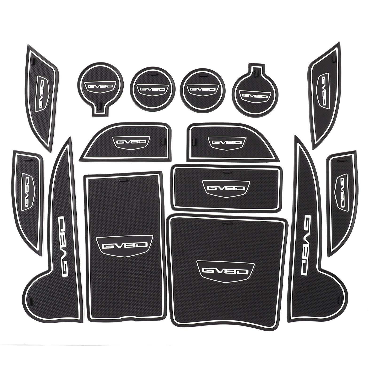 

Противоскользящий коврик для паза под стойку для Genesis GV80 2025 2025 Аксессуары для интерьера Нескользящая подставка для паза под стойку для стойки подстаканника 14pcs