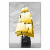 Fashion Retro Art Landscape Canvas Painting Yellow Sailboat Poster Office Wall Painting for Living Room Home Decoration Mural No Frame