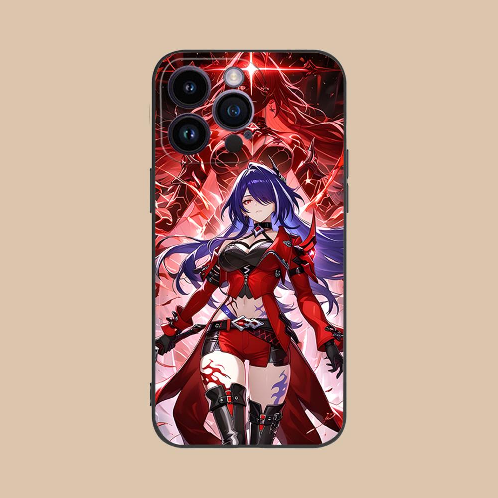 HSR Acheron Matte TPU Mobile Phone Case for iPhone 17 16 15 14 13 12 11 X XR XS 8 7 Air Pro Max Plus Mini Colorful Cover