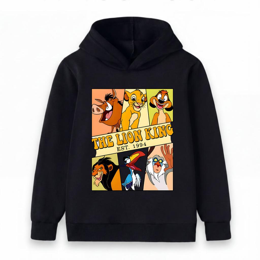 Kids Boys Girls Crewneck Hoodie, 1994 Retro Classic Animal Themed Printed Casual Pullover Sweatshirt, Soft Warm Long Sleeve Top for Daily Outdoor
