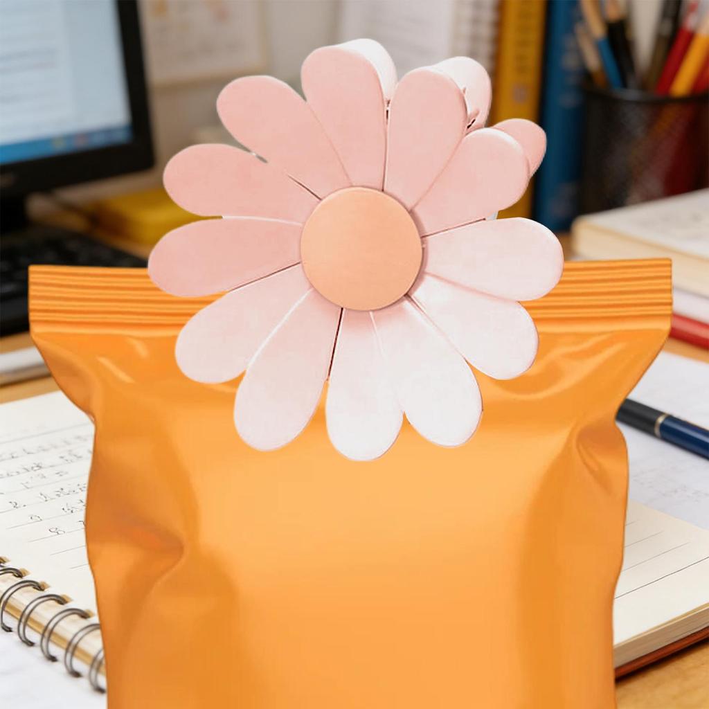 Magnetic Daisy Detachable Sealing Clip Kitchen Refrigerator Sticker Snack Bag Sealing Clip for Food Storage Sealing Clips