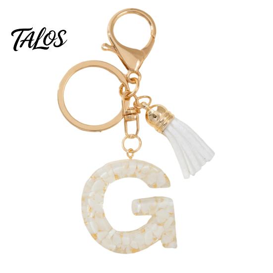 Lightweight Keychain Pendant, Letter A-Z Charm with Tassel, Alphabet Car Decoration Initial Metal Keyring for Handbag Backpack Bag Pendant Accessory