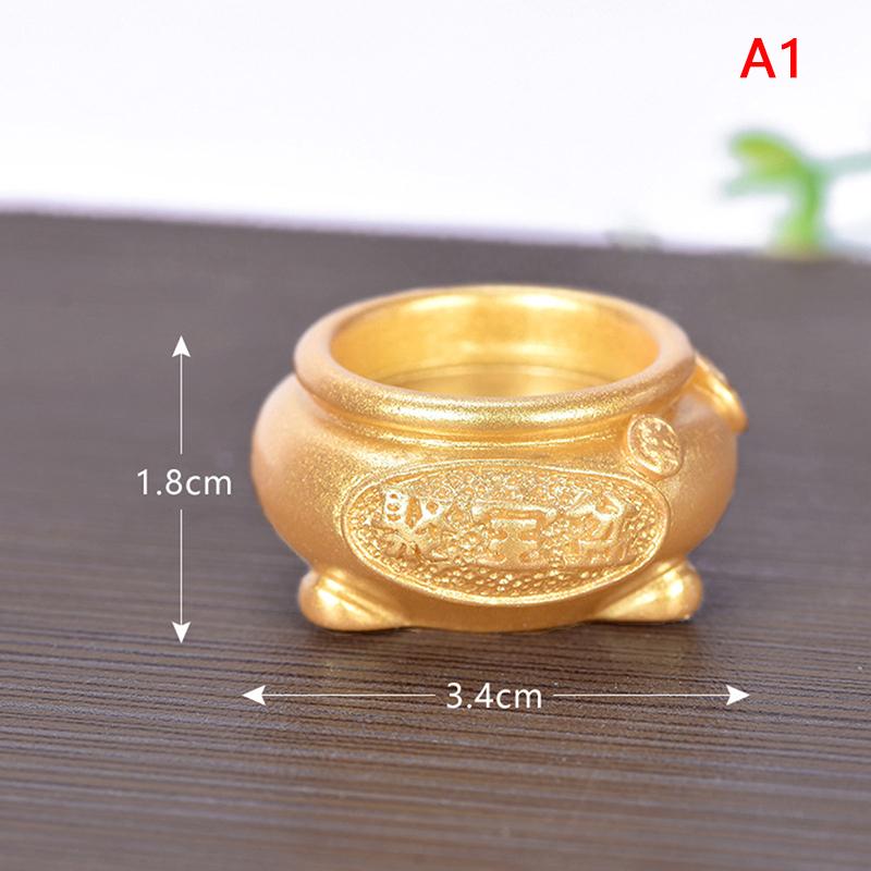 Feng Shui Auspicious Fa Cai Money Tree Gold Ingot Bag Lucky Fortune Spring Festival Mascot Desktop Ornament Car Home Decor Craft