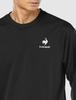Le Coq Sportif Long Sleeve Shirt for Training and UV UPF Black Size L Men's Running, Sweat-Wicking, Quick-Drying, Protection, 15, (QMMUJB30Z),