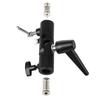 H-Shape Metal Umbrella Softbox Holder Flash Bracket Adapter Adjustable for 1/4" 3/8" Lamp Light Stand Mount Tripod