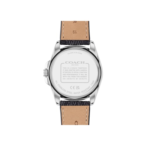 Coach Women's Grayson Watch - 14504112 Black with Black Strap, Black//Sheer Pleasure, Strap