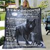 To My Daughter Plush Butterfly Quilt Blanket,Flannel Blanket Throw Blanket for Living Room Bedroom Bed Sofa Gift for Daughter