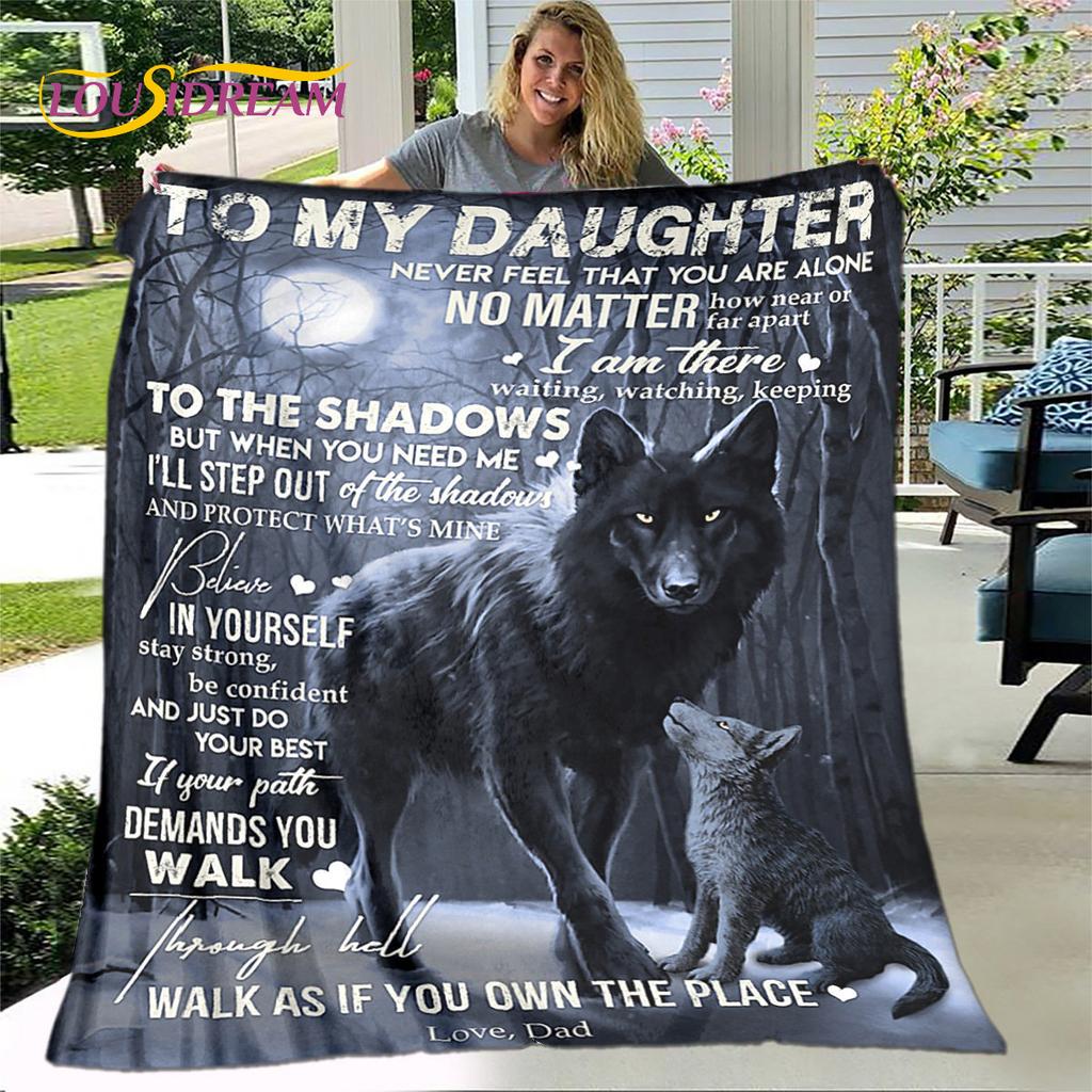 To My Daughter Plush Butterfly Quilt Blanket,Flannel Blanket Throw Blanket for Living Room Bedroom Bed Sofa Gift for Daughter