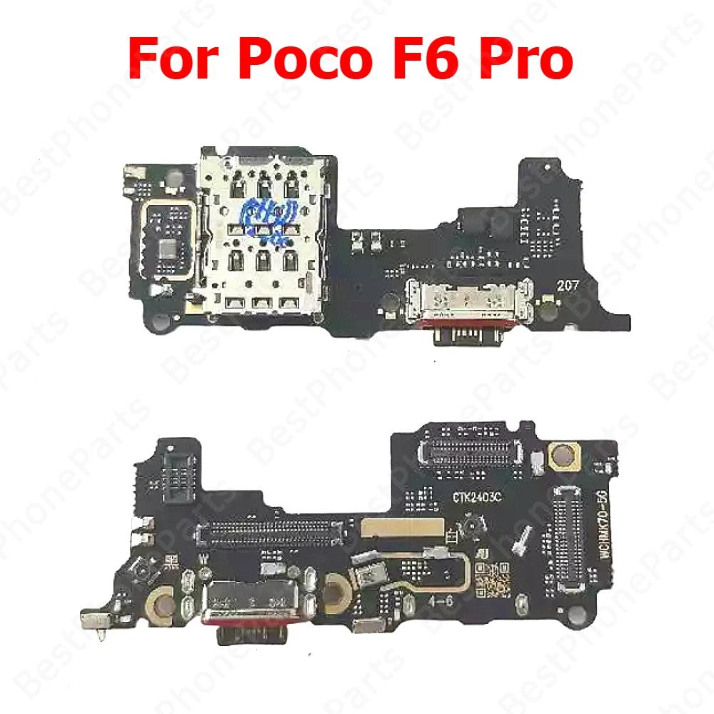 Scheda di Ricarica Per Xiaomi Poco F6 F5 F4 F3 GT F2 Pro Pocophone F1 Porta di Ricarica Connettore USB Piastra Dock PCB Presa Parti del Telefono