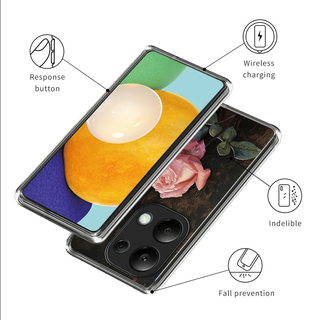 For Xiaomi Redmi Note 13 Pro 4G/Poco M6 Pro 4G Case Pattern Printing Anti-fall TPU Smart Phone Cover