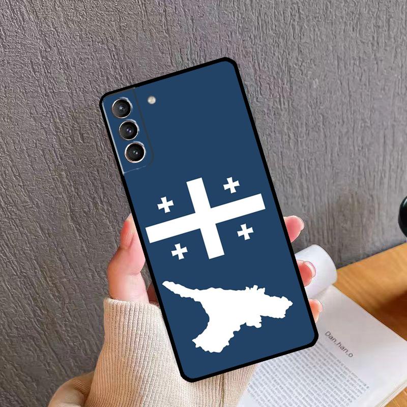 Georgia Flag Case For Samsung Galaxy S21 S20 FE S22 S23 Ultra Note 20 S8 S9 S10 Note 10 Plus Cover Shell