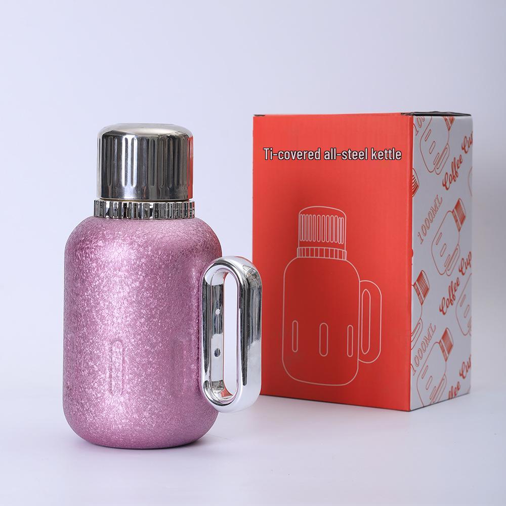Titanium-Plated Insulated Tea and Water Kettle for Office, Home, or Outdoor Use - Large Capacity