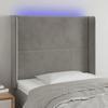 VidaXL LED Headboard Bedroom Furniture Single Bed Accessory Headboard Bed Frame Interior Light Grey 3123938