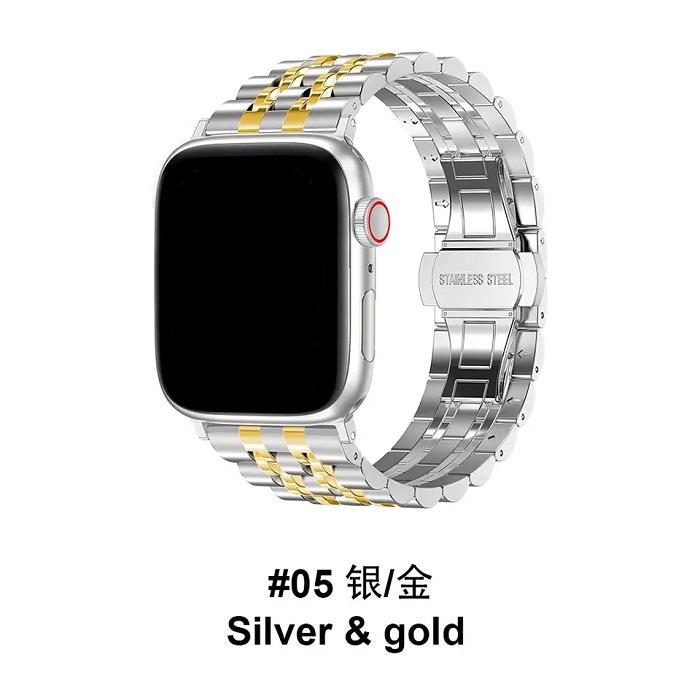 Hot Selling Watch Accessories Stainless Steel Chain Band Replacement Smart Watch Band for Apple Watch Series 8/9/10/11/Ultra/SE