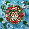 Metal Wall Art See-No-Evil Elf Holiday Sign Festive Ornaments Decor