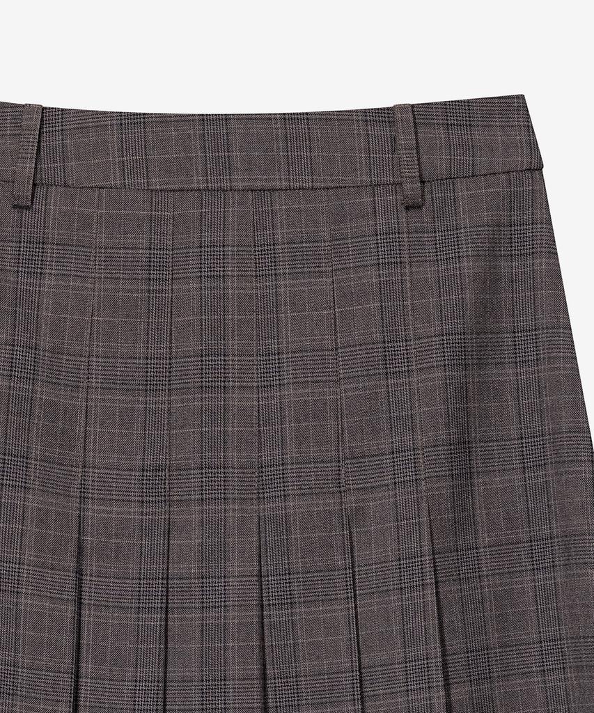 Mind Bridge Woman [W] Check Pleated Midi Skirt