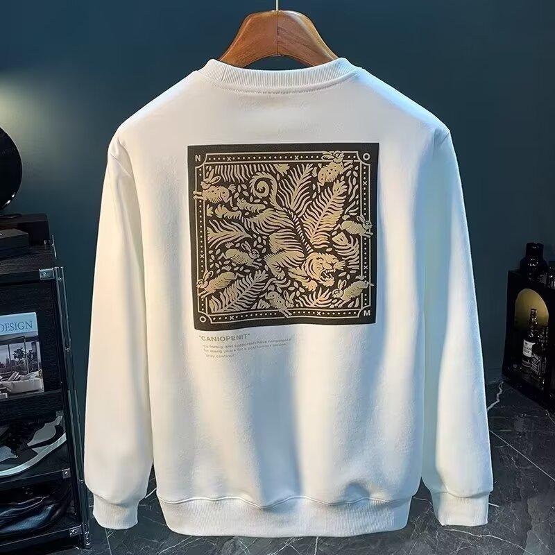 2025 Men's Summer New Trendy Casual Long Sleeve Top for Men Students Loose Versatile Base Shirt
