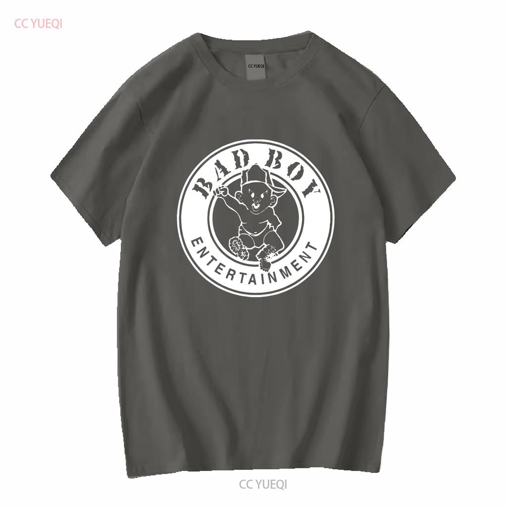 Bad Boy Records Logo T Shirt Hip Hop 1990 Tee Long or Short Sleeves Vintage Washed Designer Clothes Fashion Slightly Stretched