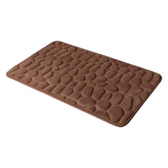 Memory Foam Bathroom Mat Backing Super Memory Foam Bath Soft Absorbent Non-Slip PVC Rug with 3D