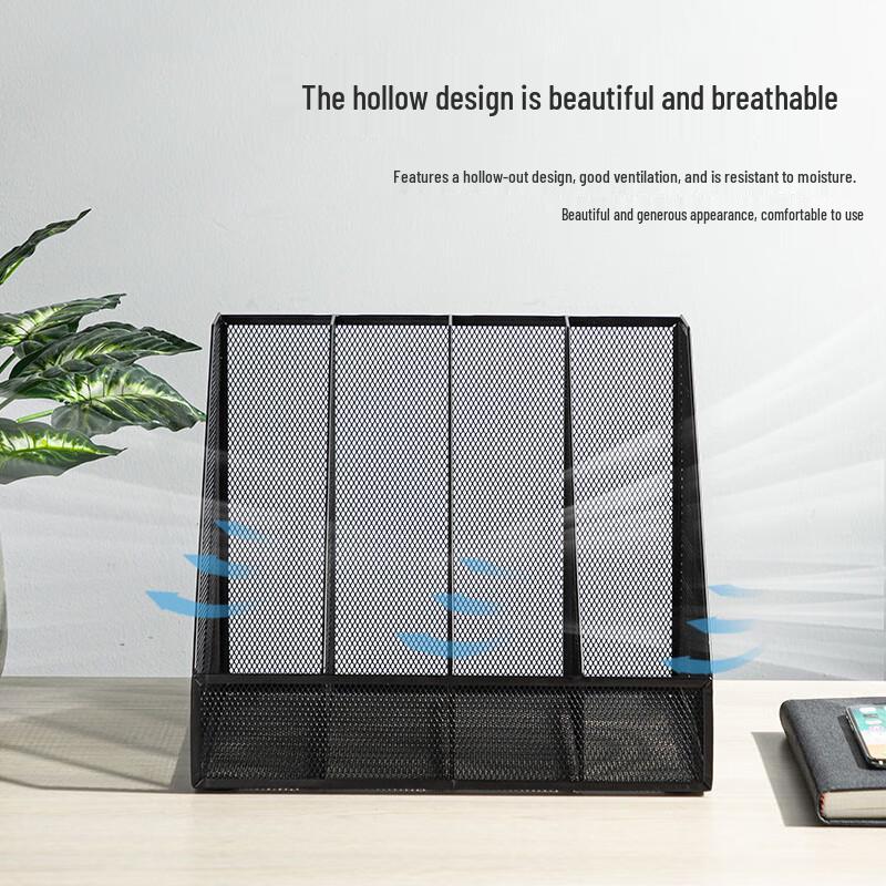 Deli 78986 Metalowy organizer na dokumenty z siatki