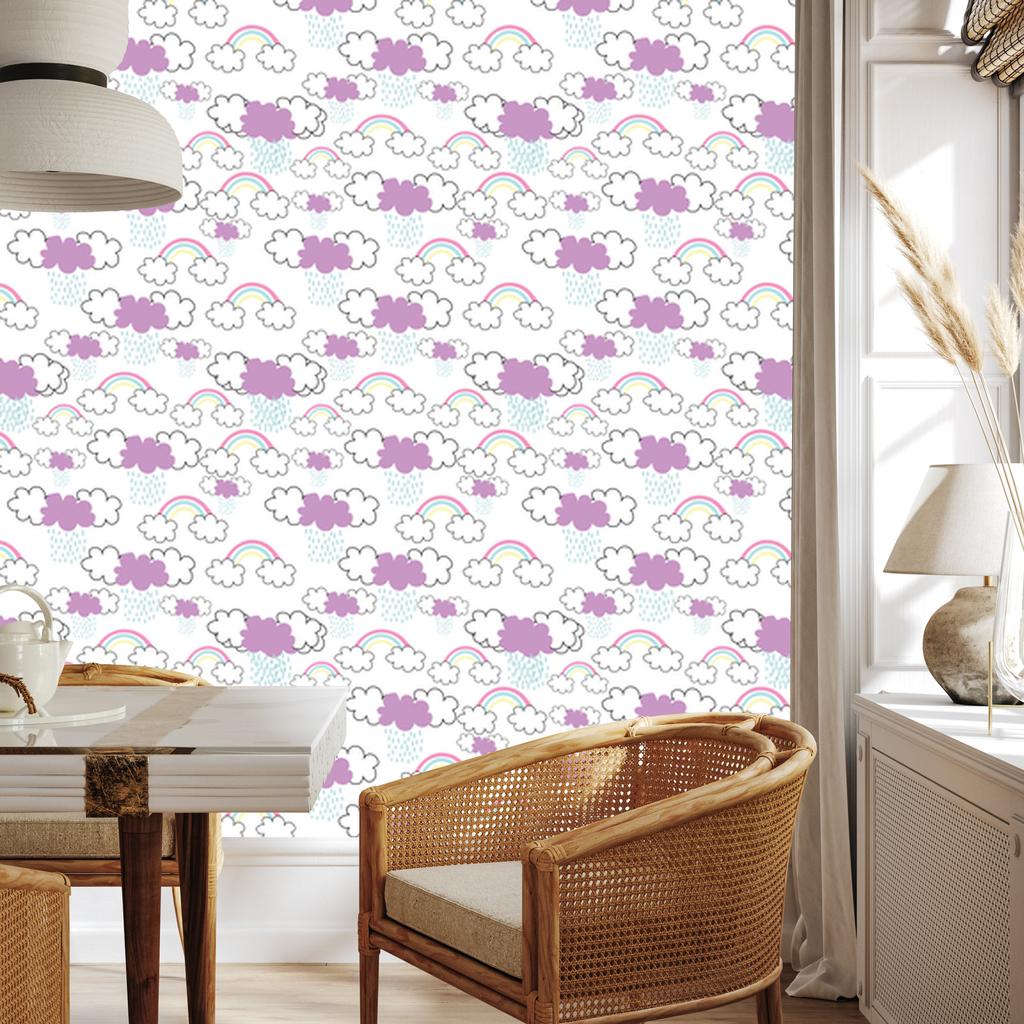 Rainbows in the Rain Wallpaper for Living Room and Bedroom 50x1000