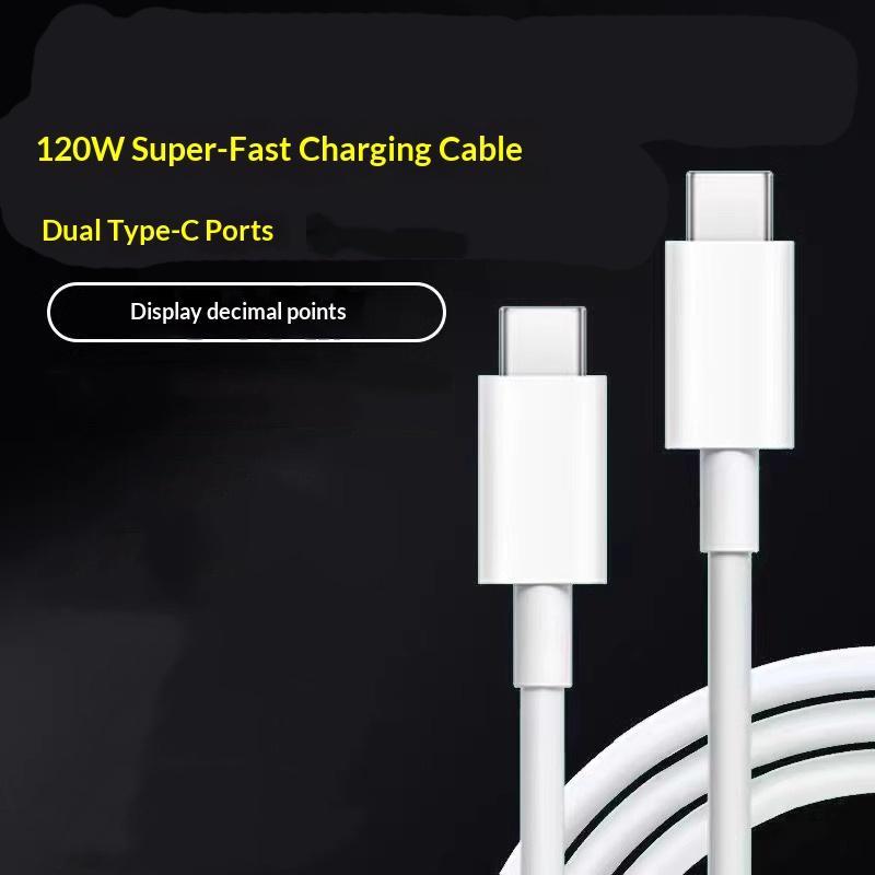 120W Dual Type C Super Fast Charging Data Cable For Phone Quick Cord Transfer Wire 1M/1.5M/2M