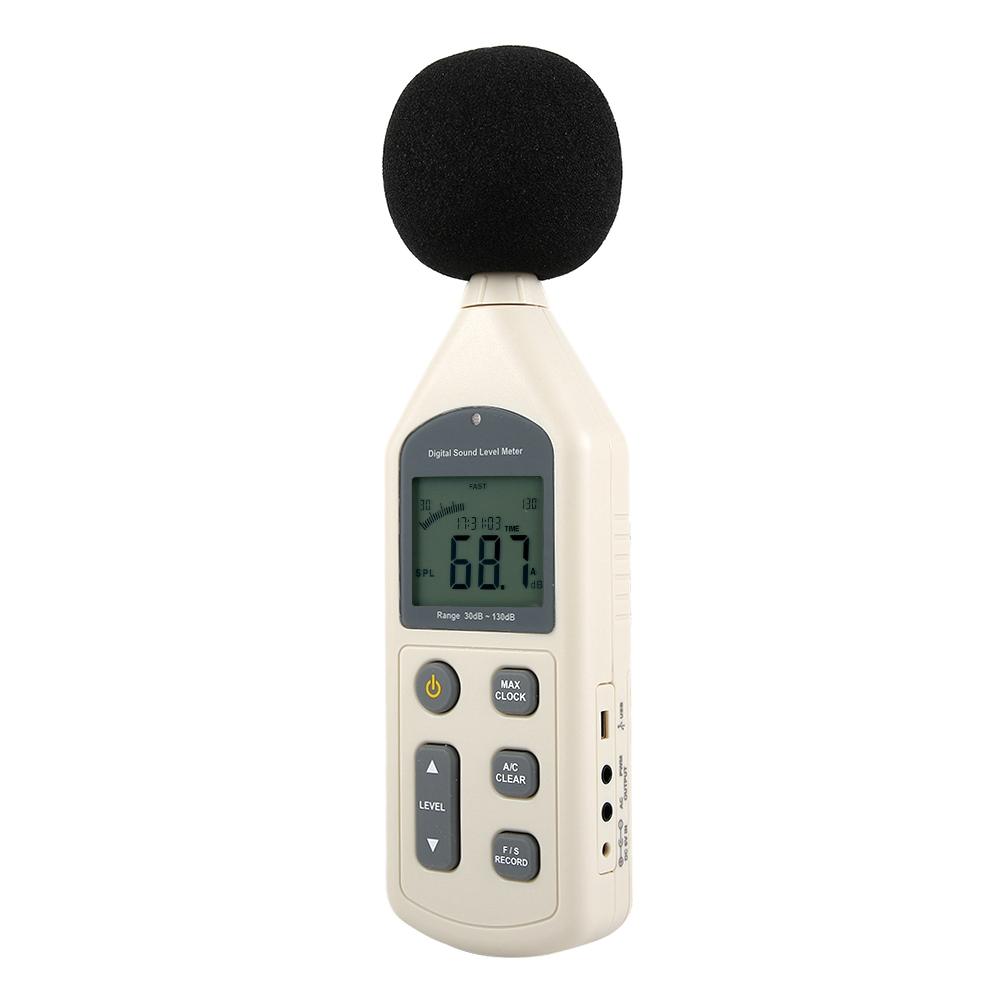 Handheld LCD Digital Sound Level Decibel Meter 30-130dBA Pressure Tester USB Noise Measurement