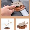 Support de téléphone en métal Support Rotation à 360 degrés Ergonomique Pliable Portable Base en bois de noyer Port de chargement inclus