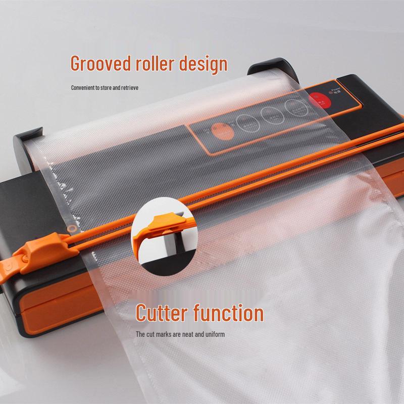 Commercial Vacuum Sealer for Food: Dual-Use Machine with Textured Bags for Dry & Wet Sealing