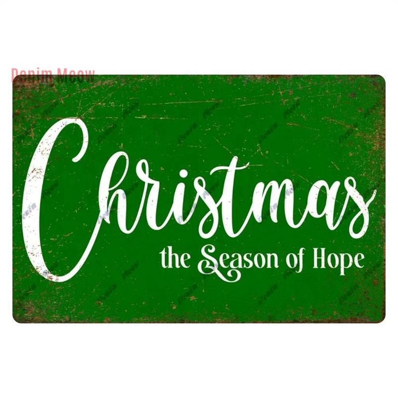 Retro Merry Christmas Metal Wall Decor, Vintage Christmas Bakery Metal Sign, for Gift  Bar Club Cafe, Room Decoration, WY299