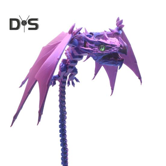 3D imprimat înaripat dragon figurină articulații mobile dragon zburător figura articulată dragon model frământa jucărie desktop decorare ornament