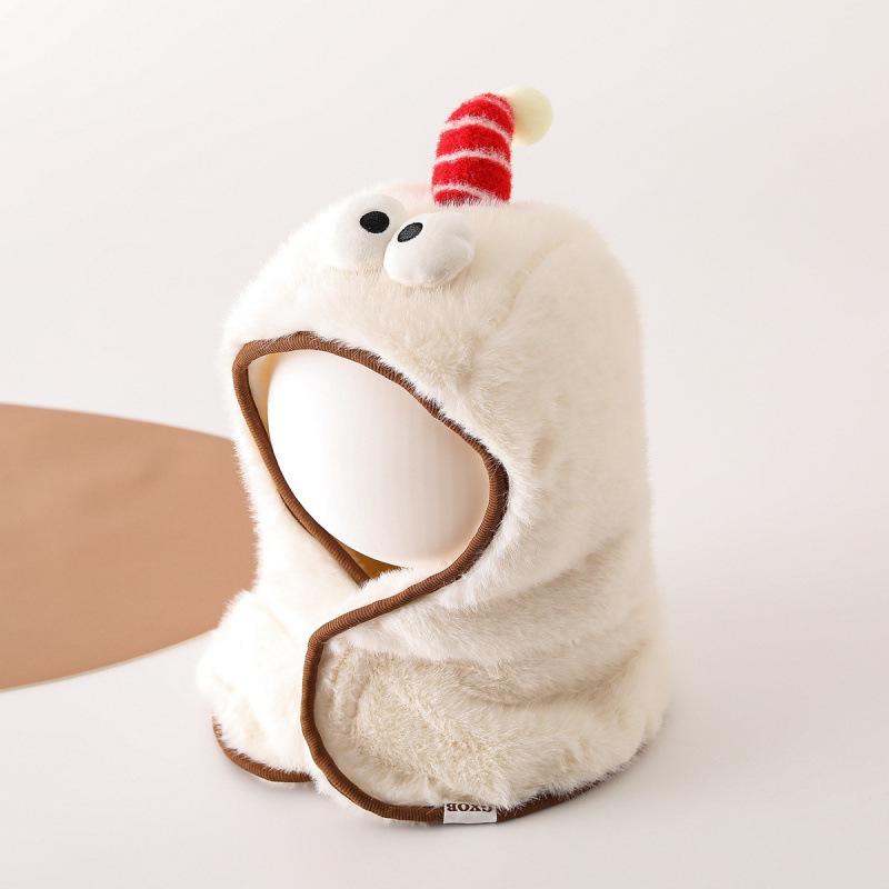 Plush Winter Baby Hat with Scarf - Thick, Warm, Windproof, and Ear-Protecting