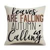 Thanksgiving Linen Pillowcase Autumn Pumpkin Print Pillow Cushion Cover