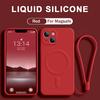 Official Magnetic Case for For Iphone 16 14 11 12 13 Mini 1 Pro Max 8 Plus X XR XS MAX Phone Soft  Protector Lanyard Cover