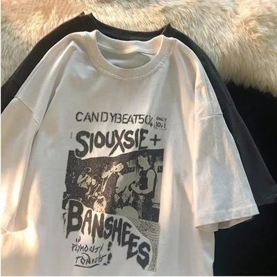 Koszulki vintage damskie koszulka z krótkim rękawem damska męska hip hop streetwear harajuku oversize t-shirt ubrania tee