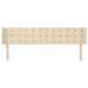 Maison Exclusive - Tête de lit avec oreilles Crème 203x16x78/88 cm Tissu