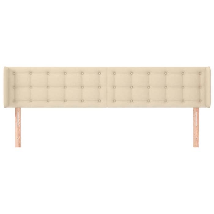 Maison Exclusive - Tête de lit avec oreilles Crème 203x16x78/88 cm Tissu