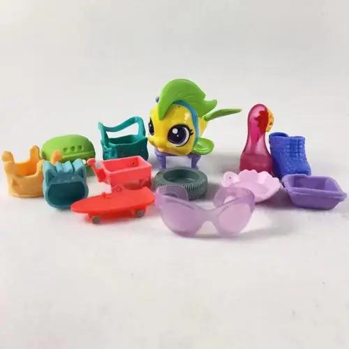 Hasbro Littlest Pet Shop Cartoon Q Edition Animal Mini Stands Short Hair Kitten Dog Cute Big Eye Children's Figures Toy
