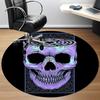 1pc Skull Maze Office Round Area Rug, Indoor Mat Suitable ForOffice, Under Office Chairs Bedroom Living Room Home Decor, Room Deco q116
