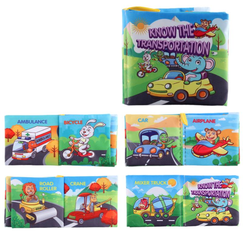 Baby Sensory Enlightenment English Cloth Book With Sound Paper Tear-resistant And Washable Early Childhood Educational Toy