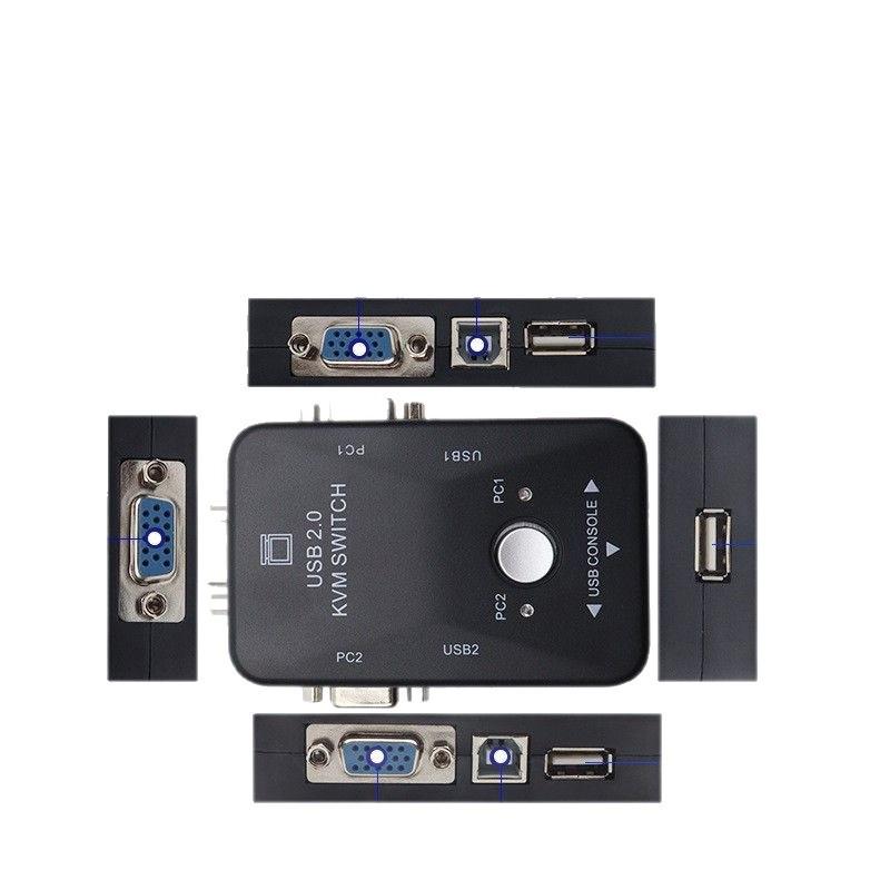 2-in-1 VGA Switch, HD Keyboard Mouse Sharing Converter